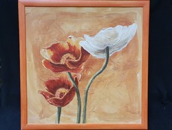Fehér és vörös tulipánok - virágok képsorozat