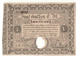 1849 5 gulden UNC. Temesvár