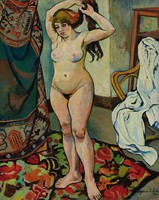 Suzanne valadon - gilbert manages her hair naked - reprint