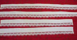 4 beautiful shelf strips with hand crochet