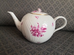 ANTIK Herendi teás kanna, ritka fül díszítéssel, nagy méret!