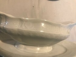 Epiag-Pirkenhammer porcelain sauce bowl, with minor damage, which was repaired by a porcelain restorer.