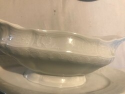 Epiag-Pirkenhammer porcelain sauce dish, with minor damage repaired by porcelain restorer
