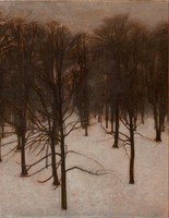 Vilhelm Hammershøi - park in winter - reprint