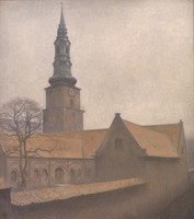 Vilhelm Hammershøi - St. Peter's Church in Copenhagen - reprint