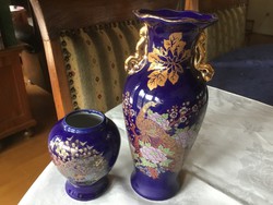 Peacock vase 20 and 10 cm, wonderful, flawless