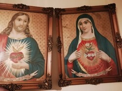 Antique icon of Mary and Jesus
