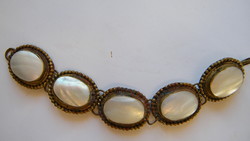 Mother of pearl, copper bracelet from the 70s