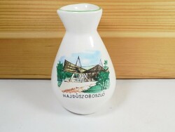 Old retro Hajdúszoboszló ceramic vase tourist memory souvenir