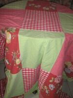 Gyönyörű színes patchwork kétoldalas vintage paplanhuzat