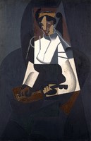 Juan gris - woman with mandolin - reprint