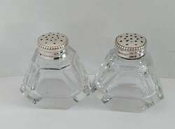 Silver 2 piece pendant glass