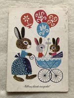 Easter postcard with old drawings - drawing by Zsuzsa Demjén -4.