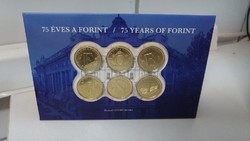 75 HUF per year 6 x 5 forint - from mnb rolls and coins in a collection folder