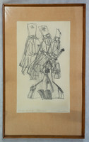 Kálmán Csohány (1925-1980): three kings. Lithography