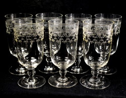 XX. No. The first half is an antique stemmed wine glass set with an acid-etched pattern