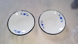 A pair of enameled floral dollhouse small plates from the fifties 29.
