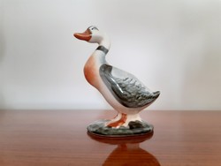 Old glazed ceramic duck folk ornament