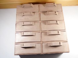 Retro old plastic wall drawer with drawer workshop storage Soviet-Russian production 10 pcs