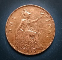 1 penny,Egyesült Királyság 1935