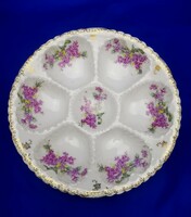Antik Viktoria Austria osztriga kínáló porcelán tányér