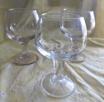 A set of large stemmed glass glasses