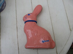 Manner rabbit shape metal box also for Easter