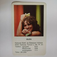 Kalocsai Sütő- és Édesipari Vállalat kártyanaptár 1983