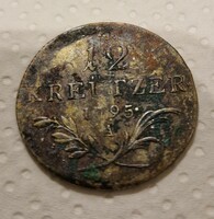 12 Krajcár, silver coin, 1795, Austria