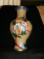 Antique Chinese Compartment Enamel Vase (Cloisonne) 25-cm Gilded Curiosity Extras