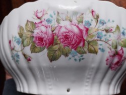 Pogácsás tál-  nefelejcses - rózsás mintával nagyméretű