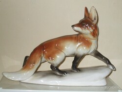 Large porcelain fox
