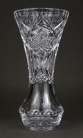 1M053 Csiszolt szálváza kristály váza 19 cm