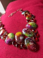 Silver necklaces with synthetic gems! A real specialty!