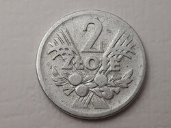 Poland 2 zloty 1958 coin - Polish aluminum 2 zloty 1958 foreign coin