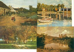 Four art postcards