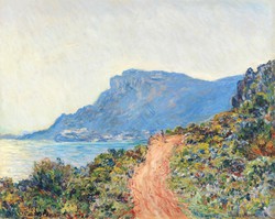 Claude Monet - La Corniche Monaco közelében  - reprint