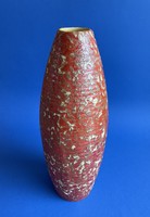 Tófej szivar formájú váza 30 cm Mid century