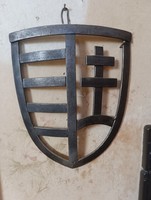 Blacksmith elf steel work wrought iron coat of arms shield unique handmade traditional furnace ornament