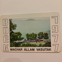 Magyar Állam Vasutak kártyanaptár 1977 MÁV