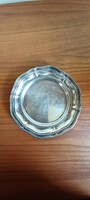 Silver-plated alpaca bowl, coaster-candle holder - Christmas