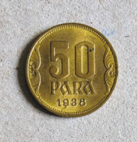 Kingdom of Yugoslavia 50 para 1938