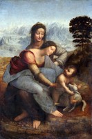 Leonardo da Vinci - A Szűz és a gyermek Szent Annával - reprint