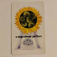 Sunflower card calendar 1976