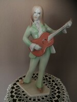Aquincum porcelán retro gitáros lány!