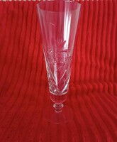 Lead crystal engraved glass, vase
