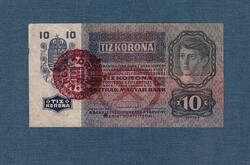 10 Korona 1915 Magyarország Bélyegzővel F