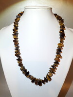 Mineral necklace with tiger eye stones