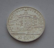 Ezüst 10 Euro, Schloss Ambras,  2002-es év, 925-ös finomság, kiváló tartás