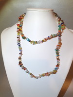 Long mineral necklace with mixed stones, color gorgeous